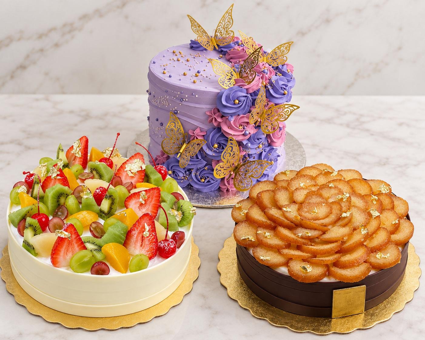 Assorted eggless cakes from Manohar Vegetarian Bakery